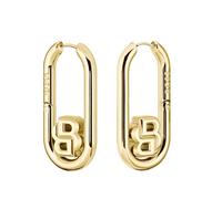 BOSS Double B Women's Gold Tone IP Swing Earrings