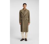 BOSS Double-breasted coat in a herringbone alpaca blend - Style H-Cale-DB-Flaps-254, 50550743 Brown 38R