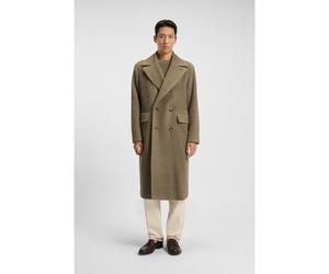BOSS Double-breasted coat in a herringbone alpaca blend - Style H-Cale-DB-Flaps-254, 50550743 Brown 40R