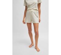 BOSS Drawstring pyjama shorts in stretch cotton with logo print - Style CI_Shorts CW, 50515606 White XS