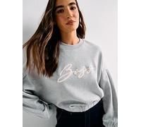 BOSS Easton Crew Sweatshirt - Grey, Grey, Size M, Women Grey