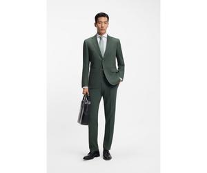 BOSS Easy-care suit in stretch cloth with wool - Style H-Jeckson-2Pcs-253, 50553863 Dark Green 44R