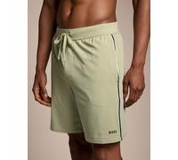 Boss Elasticated Waist Side Stripe Jersey Shorts Light Green