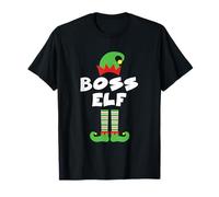 Boss Elf Matching Group Family Holiday Christmas Costume T-Shirt