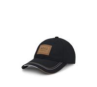 BOSS Equestrian cap with retro-inspired logo patch - Style CAP LEATHER PATCH, B5U1601 Black 57