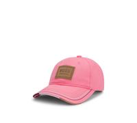 BOSS Equestrian cap with retro-inspired logo patch - Style CAP LEATHER PATCH, B5U1601 Pink 55