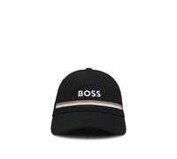 BOSS Equestrian cotton cap with embroidered logo - Style CAP TAPE SKY CAPTAIN, B7U1602 Black 55