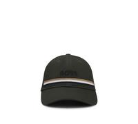 BOSS Equestrian cotton cap with embroidered logo - Style CAP TAPE SKY CAPTAIN, B7U1602 Dark Green 55