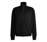 BOSS Equestrian faux-suede jacket with knitted trims - Style TAYLOR ALCANTARA BOMBER, B6M1404 Black