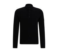 BOSS Equestrian knit polo in a cotton-cashmere blend - Style JUDE LUX. KNIT POLO, B4M1002 Black