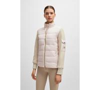 BOSS Equestrian mixed-material jacket with sleeve pocket - Style YARA LIGHT PUFFER JACKET, B5W1403 light pink XL
