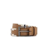 BOSS Equestrian polo belt with embroidered pattern - Style POLO BELT SIGNATURE, B4G2201 Beige