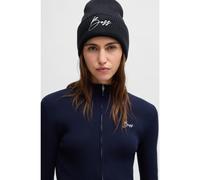 BOSS Equestrian ribbed beanie hat with embroidered logo - Style BEANIE HIGH CUFF BLACK, B6U1603 Dark Blue pcs.