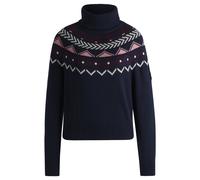 BOSS Equestrian rollneck sweater with knitted pattern - Style ANUK KNITWEAR JUMPER, B6W1009 Dark Blue XL