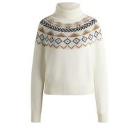 BOSS Equestrian rollneck sweater with knitted pattern - Style ANUK KNITWEAR JUMPER, B6W1009 White XL