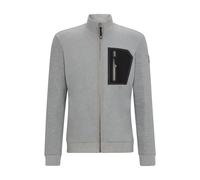 BOSS Equestrian second-layer cardigan with zipped chest pocket - Style SAM FUNCTION CARDIGAN, B4M1201 Grey XXL