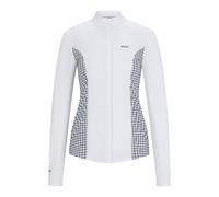 BOSS Equestrian show blouse with houndstooth inserts - Style EMMA SHOW BLOUSE, B4W0401 White