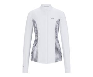 BOSS Equestrian show blouse with houndstooth inserts - Style EMMA SHOW BLOUSE, B4W0401 White XXS