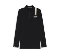 BOSS Equestrian slim-fit training shirt in power-stretch material - Style LIA SIGNATURE TRAINING SHIRT, B1W0405 Black XXS