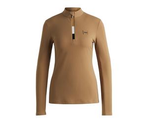 BOSS Equestrian slim-fit training shirt in super-stretch fabric - Style MINOU SHOW SHIRT WHITE, B6W0402 Beige XS