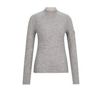 BOSS Equestrian soft-knit sweater with two-tone effect - Style MAY SOFTKNIT TURTLENECK, B4W1002 Light Grey M