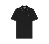BOSS Equestrian stretch-cotton polo shirt with logo patch - Style PAUL POLO PATCH PINE GROVE, B7M0602 Black XS