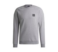 BOSS Equestrian stretch-cotton sweatshirt with shoulder stitching - Style LEX PADDED SWEATER, B6M1203 Silver L