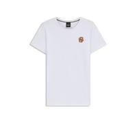 BOSS Equestrian stretch-cotton T-shirt with Double B monogram - Style MAYA T - SHIRT WHITE, B7W0601 White XS