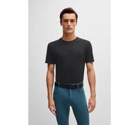 BOSS Equestrian stretch-cotton T-shirt with logo embroidery - Style PIERCE T - SHIRT, B5M0601 Black M