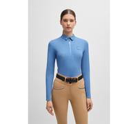 BOSS Equestrian training shirt in stretch piqué - Style CHESS TRAINING SHIRT, B5W0403 Blue XS