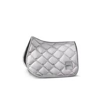 BOSS Equestrian velvet dressage saddle pad with Double B monograms - Style DRESSAGE SADDLE PAD, B4H0702 Silver pcs.