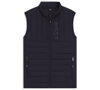 BOSS Equestrian waterproof gilet with vertical logo print - Style RUBEN LIGHT PUFFER VEST, B7M1403 Dark Blue L
