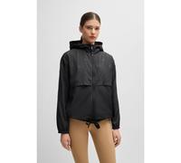 BOSS Equestrian waterproof rain jacket with Double B monogram motif - Style LOUISE RAINJACKET, B5W1401 Black XS