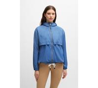 BOSS Equestrian waterproof rain jacket with Double B monogram motif - Style LOUISE RAINJACKET, B5W1401 Blue XL