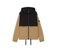 BOSS Equestrian waterproof rain jacket with Double B monograms - Style LOUISE RAINJACKET, B7W1401 Black / Beige L