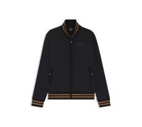BOSS Equestrian zip cardigan with stripe trims - Style AVA FUNCTIONAL CARDIGAN, B7W1202 Black M