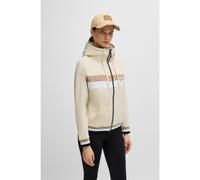 BOSS Equestrian zip hoodie in Italian stretch cotton - Style RIVA ZIP HOODIE, B5W1206 Natural XS