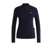 BOSS Equestrian zip-neck sweater with ribbed structure - Style ALICIA KNITWEAR JUMPER, B6W1004 Dark Blue L