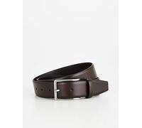 BOSS Mens Erman-L Sz35 Italian-leather belt with engraved-logo buckle