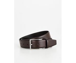 BOSS Erman Formal Leather Belt, Dark Brown, Size 105 Cms, Men Dark Brown