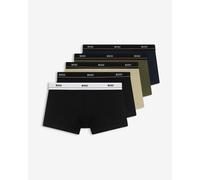 BOSS Five-pack of stretch-cotton trunks with logo waistbands - Style Trunk 5P Essential, 50531660 Black / Dark Blue M