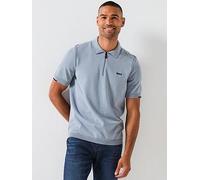 BOSS Ever-X Knitted Polo Top - Grey, Grey, Size 2Xl, Men Grey