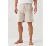 BOSS Fashion Embroidered Tonal Logo Loungewear Shorts, Light Beige, Size S, Men Light Beige