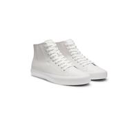 BOSS Faux-leather high-top trainers with grained texture - Style Aiden_Hito_sgrpu, 50552847 White 12