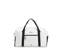 BOSS Faux-leather holdall with reflective zips - Style Stenson_Big Holdall, 50558367 White pcs.