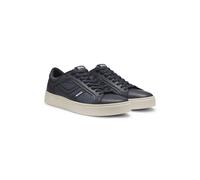 BOSS Faux-leather trainers with denim-look trims - Style Rhys_Tenn_pudn, 50574133 Dark Blue 7