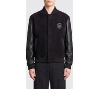 Boss Faux Leather Varsity Bomber Jacket with Tone-on-Tone Logo - Size: 50 - male