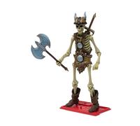 Boss Fight Studio Epic H.A.C.K.S. Barbarian Skeleton Action Figure - Highly Articulated Collectible Figurine with Accessories Including Helmet, Belt, Skirt, Sword, Axe, Mace, and Display Stand - 1:12