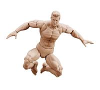 Boss Fight Studio Epic H.A.C.K.S. Blanks Action Figures - Highly Articulated Collectible 1:12 Scale Figurine with Alternate Parts for Customization and Display Stand - Champagne Beige, Male