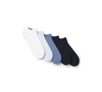 BOSS Mens 5P AS Uni CC Five-pack of cotton-blend ankle-length socks with branding
